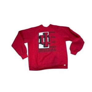Vtg Indiana Hoosiers Sweatshirt Mens Size XL Red Discus Athletic NCAA *Read* USA